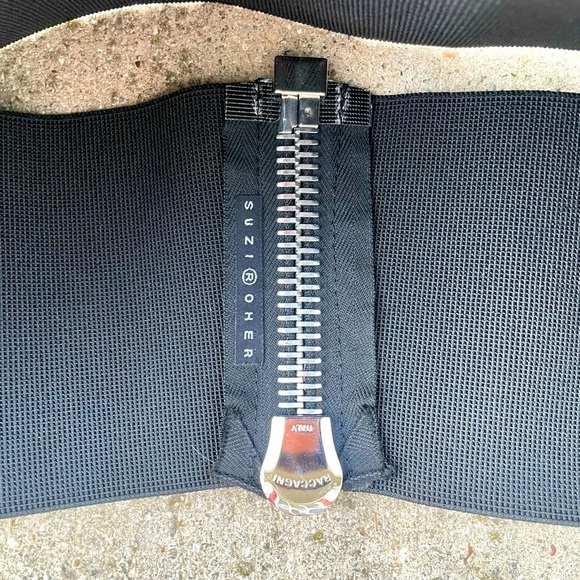 NWT! Suzi Roher Black Stretch Spandex Waistband Belt S main image 10